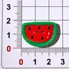 Placas de Frutas de Dibujos Animados con Expresiones, Accesorios de Resina de Sandía y Fresa, Llaveros DIY, Decoraciones para Zuecos, Adornos de Escritorio