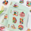 50 Hojas Caricatura Dopamina Comida Pegatinas Coloridas Decoración Diario DIY Teléfono Guitarra Nuevo PVC Impermeable Pegatinas