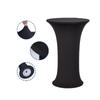Mantel para Mesa de Restaurante de Moda Transfronterizo Color Sólido Elástico Cubierta para Mesa de Cóctel Base Mesa de Barra Redonda Cobertura Total Fabricante Forma Redonda