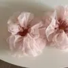 Renda Rosa de Indústria Pesada Estilo Princesa Série Balé Corda de Cabelo Intestino Grosso Feita à Mão Acessórios de Cabelo de Tendão de Couro para Mulheres