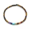 Pulsera Multicolor con Abalorios y Piedras de Fluorita Pulsera de Gemas Curativas Abalorios de Aventurina Verde Vibrante con Inserciones de Cristal de Colores Banda Elástica Ajustable Perfecta para Moda o Sanación Espiritual