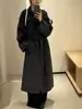 Gabardina color caqui para mujer, de longitud media, nueva colección otoño 2026, estilo de alta gama, con detalle de cinturón, apta para figuras petite, abrigo oversized