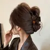 Pinza para el pelo de estrella con garra y estampado de leopardo estilo retro, dulce y fresca, para recogidos, pinza de acetato de gato y tiburón, accesorio de pelo elegante en forma de corazón