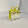 Nova Bolsa Platina Cor Macaron Doce Mini Formato Bolsa Platina Padrão Palma Couro Sintético Enfeites Pingente Carro