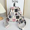 Nova Bolsa de Ombro em Lona Estilo Coreano Estilo Preguiçoso Grande Capacidade Bolsa Xadrez Fresca e Versátil Mochila de Viagem Moda Mini