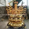 Estátua de Buda de Cobre com Pintura Dourada do Bodhisattva Chunti Ornamentos 1,2m Estátua Feminina de Buda Chunti Fabricante de Produção