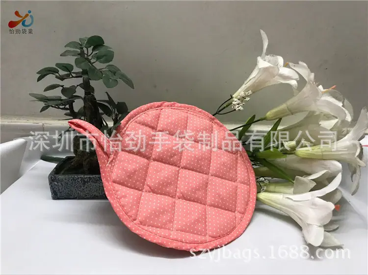 印花棉布圆形杯垫