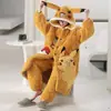 Pijama masculino inverno forrado com fleece espessado acolchoado de três camadas roupão de dormir longo quente de fleece de coral para crianças mais velhas e adolescentes conjunto
