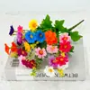 Flores Artificiais 28 Cabeças de Orquídeas Saltitantes, Crisântemos, Margaridas, Flores Decorativas, Flores de Seda, Flores de Plástico, Flores de Tecido, Engenharia Externa Pequenos Crisântemos Selvagens