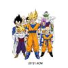 Camiseta de dibujos animados de Dragon Ball Wukong, personaje con impresión por transferencia térmica en tinta blanca, lavable, venta al por mayor