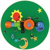 Parque Infantil Slide de plástico Happy Island Combinação Slide Interior e Outdoor Jardim de infância multifuncional Slide grande das crianças