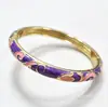 Pulsera Esmaltada Estilo Chino Vintage para Mujer, Pulsera de Tulipan Multicolores con Goteo de Aceite, Wholesale de Fábrica 1688 en Stock