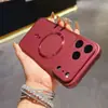 Para iPhone 18 Pro Max Funda Magnética para Teléfono con Patrón de Lichi Apple 17 Simple Cobertura Total Funda Protectora contra Caídas