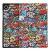 Funda Protectora Pintada para Samsung S10 FE 10.9 A8 10.5 Plegable en Tres Partes Tipo Libro Anticaídas Plana
