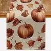Nuevo Camino de Mesa de Halloween Estampado de Calaveras Ambiente Festivo Decoración de Mesa de Comedor Aislamiento Térmico Antideslizante Camino de Mesa de Lino