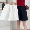 2025 Pantalones Cortos de Encaje Casual de Pierna Ancha Versátiles para Mujer de Talla Grande Verano 100 kg Chica Gordita Pantalones Cortos de Media Pierna 7831