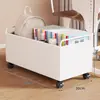 Caja de almacenamiento de libros debajo del escritorio, estante para bolsas de libros con ruedas, caja de libros móvil, estantería de escritorio, herramienta de almacenamiento de libros