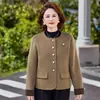 Chaqueta de Moda Ajustada para Mujer 2026 para Primavera, Otoño e Invierno, Nuevo Abrigo Versátil de Talla Grande Holgado con Cuello Redondo