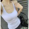 Camisola Estilo Chica Picante con Cuello en U y Copas para Mujer, Verano 2026, Ropa Exterior Anti-Exposición, Top de Capa Base con Hermoso Diseño en la Espalda