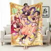 Manta de Sofá de Oficina Temática de Caza de Grupo Femenino de Kpop, Manta Estampada de Franela, Manta para Siesta de Mercancía Transfronteriza, Manta Cubierta