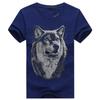 Camiseta de Manga Corta Nueva de Verano 2025 para Hombre Talla Grande Camiseta Juvenil Moderna Cuello Redondo Casual - Cabeza de Lobo 3D