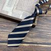 Corbata Pequeña Ultracorta para Mujer, Color Sólido, Floja, Linda, Estilo Preppy, Gratis, Rayas Estilo Japonés, Marrón Retro, Jardín de Niños Masculino