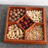 Caja de madera dieléctrica simple para frutos secos, bandeja para frutas, bandeja para refrigerios domésticos, bandeja para dulces de Año Nuevo, caja de almacenamiento para refrigerios de cocina