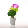Planta verde de simulação estilo chinês EVA Templo de Lótus para Buda Lótus piscina de flores artificiais simulação lírio d'água sacrifício flores falsas