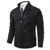 Cross2026 Otoño Invierno Nuevo Abrigo Suéter de Terciopelo con Cuello Alto para Hombre Moda Juvenil Más Terciopelo Más Grueso Tejido Chaqueta