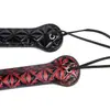 Sm Palmeta de Cuero con Patrón de Diamantes para Azotes Manuales Herramienta de Palmeta Sp para Adultos Látigo de Azotes Entrenamiento Castigo Accesorios de Broma