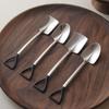 Mango Negro Vintage Sorbus Cuchara para Sopa Acero Inoxidable 304 Pala de Ingeniero Cuchara para Café Cuchara para Niños Cuchara para Postre