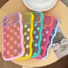 Funda Wave 2 en 1 de lunares de macarrón adecuada para iPhone 17 PRO MAX, funda de teléfono Apple 18 semitransparente mate 15