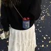 Bolso Cubo Infantil Estilo Coreano con Lindo Moño, Mini Bolso de Hombro de Princesa, Patrón Acolchado Bordado, Bolso de Cadena para Niñas a Juego Padres e Hijos