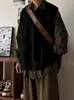 Chaleco suéter de punto casual de cuello en V, ajuste holgado, estilo japonés para otoño e invierno, color sólido retro, unisex, adecuado para parejas, tanto para hombres como para mujeres