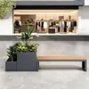 Caja de Flores para Patio Exterior Combinación Balcón Terraza Canaleta para Flores Sensible a la Luz Centro Comercial Calle Peatonal Tienda de Té con Leche Valla Divisoria