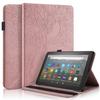 Aplicable a funda de cuero para tableta Amazon Fire HD10 2023, funda protectora con tarjetero en relieve de árbol de la vida