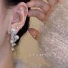 Nuevos Pendientes Elegantes de Plata con Borla de Zirconia Perla Dorada Familia Rica 2023 Pendientes de Lujo Ligero de Gama Alta de Nicho