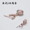 Fivela Pingente Banhada a Ouro Prata 925 Fivela com Diamante Jade Fivela Esmeralda Cristal Âmbar Cabeça de Fivela Pingente Acessórios para Joias DIY