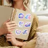 50 Piezas de Pegatinas de Dibujo Simple de Pareja Acuarela Cielo Estrellado, Pegatinas Decorativas Impermeables Estilo Stickman Soñador para Diarios y Botellas de Agua