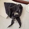 Bufanda Triángulo Artística Rayada de Algodón, Lino y Seda Vintage para Mujer, Protección para el Cuello, Bufanda Decorativa, Corbata de Cuello, Calentador de Cuello Versátil para Viajes, Estilo Coreano y Japonés