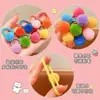 Elásticos de Cabelo Infantis Embalados com Pontas de Bola de Pelúcia, Elásticos de Cabelo para Menininhas Que Não Danificam o Cabelo, Faixas de Cabelo de Renda, Cordas Elásticas de Cabelo para Meninas