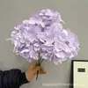 Flores Artificiales, Ramo de Hortensias de 5 Cabezas, Verano Interminable, 27 Piezas, Materiales Florales para Decoración de Bodas y Hogar, Flores de Cinco Cabezas