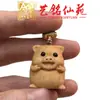 Cipreste Signo do Zodíaco Corrente de Celular Pingente Arte Ming Xian Yuan Criativo Moda Simples Fofo Zodíaco Escultura em Madeira Ornamento