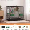 Jaula para pájaros Villa de pájaros para interiores Jaula específica para loro tigre de pájaro Jaula de alambre de hierro cifrado elevada Jaula para pájaros doméstica Tamaño grande Jaula para periquitos