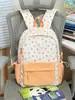 Mochila Dulce y Versátil Estilo Coreano Color Rosa Fresa para Estudiantes de Primaria, Simple, Ligera, Viaje Casual, Bolsa Escolar de Gran Capacidad