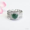 Anel de Cabeça de Tigre de Jade Grau A Natural Guan Yu Anel de Jade Tigre Azul Venda por Atacado Dropshipping S4110302
