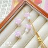 [Día de los Dibujos Animados Lenguaje de las Flores] Flor Rosa Cuentas de Vidrio Florales Bola de Flores Hongo Amor Pulsera Hecha a Mano DIY Accesorios de Material