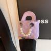 2026 Nova Tendência Design Francês de Nicho Pérola Bolsa Infantil para Meninas Transversal Moda Bolsa de Mão Bolsa da Princesa Diana Tendência