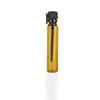 Botella pequeña de vidrio color marrón oscuro de 1 ml para aceites esenciales, palillos, botella de perfume, aplicador gotero, Botella pequeña de muestra marrón, Botella vacía portátil