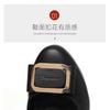 Zapatos Nuevos para Mamá de Primavera y Otoño Piel Suave Cuadros Suela Suave Zapatos de Piel Más Fáciles de Combinar Zapatos para Mujeres de Mediana Edad y Mayores Zapatos de Boca Profunda Zapatos de Cuña para Mujer